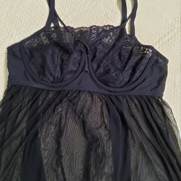 Torrid Striped Floral Lace Babydoll Size 1