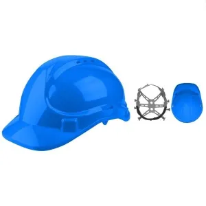 Total Blue Safety Helmet with Ribbon Chin Strap - TSP2610
