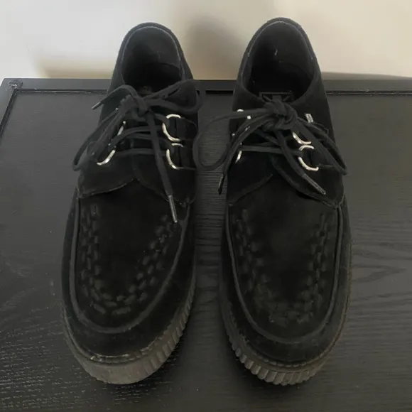 T.U.K Black Suede Viva Mondo Creeper Platform
