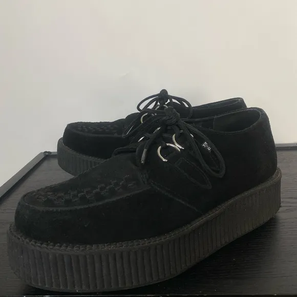 T.U.K Black Suede Viva Mondo Creeper Platform