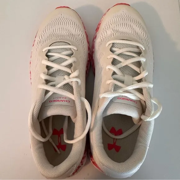Under Armour Running Shoes Youth 6.5Y UA Bandit 6 White Pink Camo Girls Women