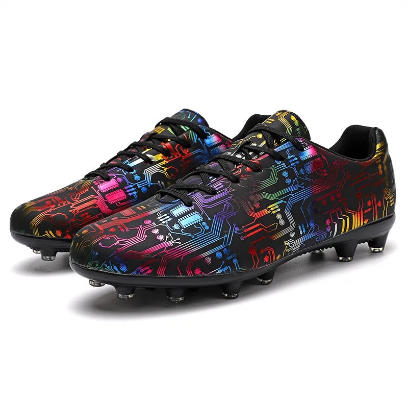 Unisex Ankle Football Boots Cleats Grass Training