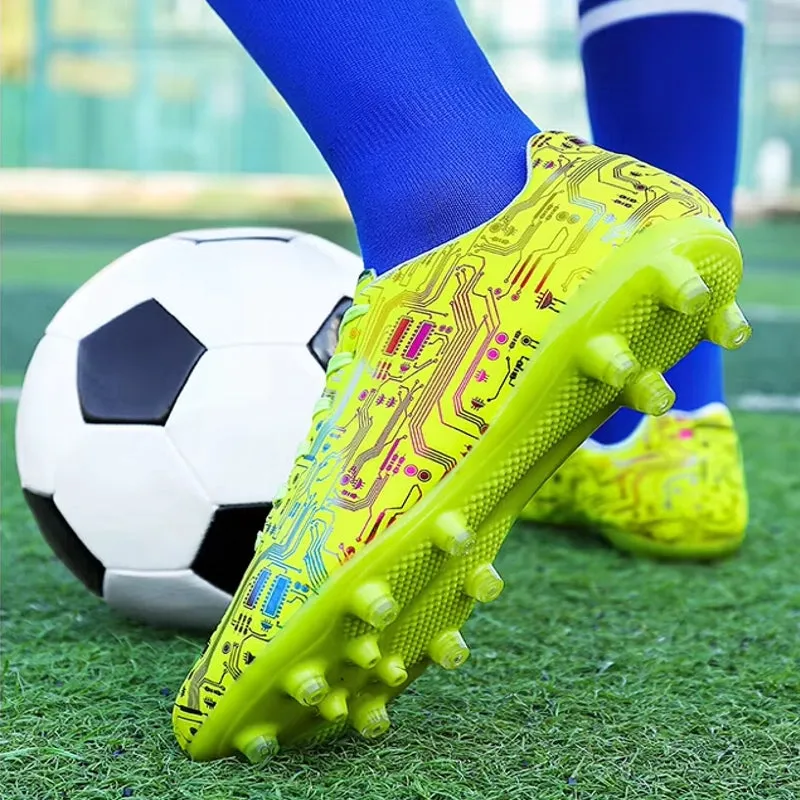 Unisex Ankle Football Boots Cleats Grass Training