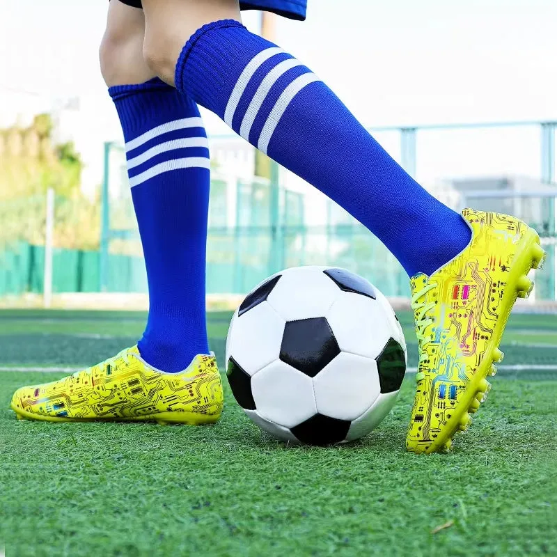 Unisex Ankle Football Boots Cleats Grass Training