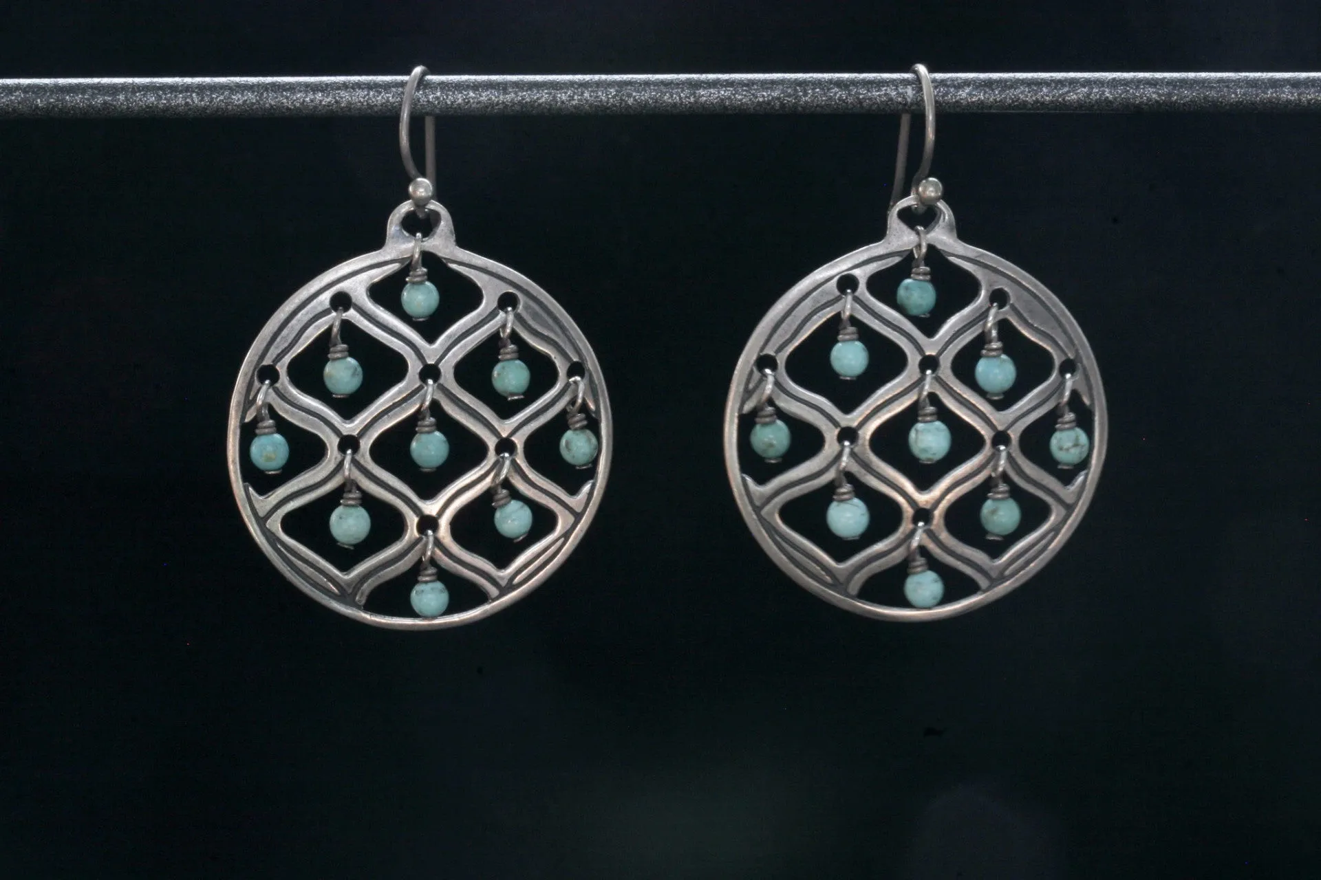 Vintage Dangling Turquoise Drop Earrings