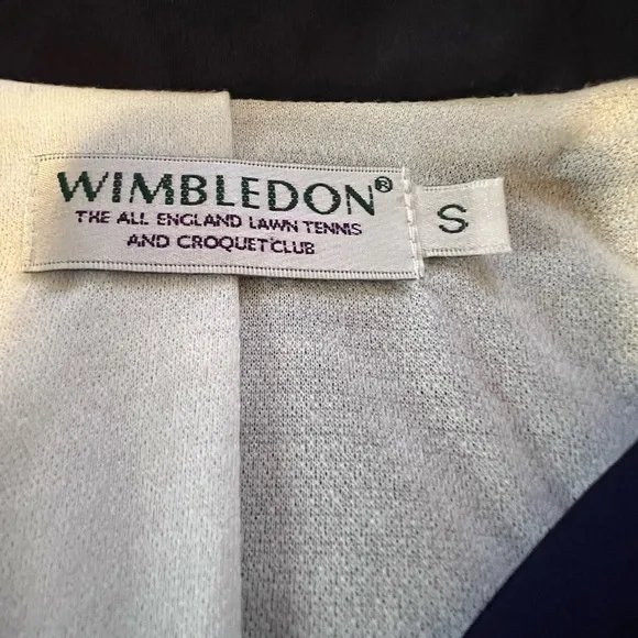Vintage Unisex Wimbledon Jacket Size Small Blue White Yellow