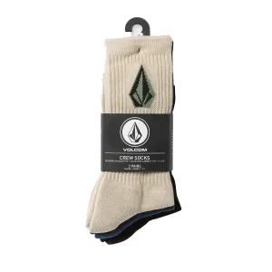 Volcom - Full Stone 3 Pack Socks Pale Khaki
