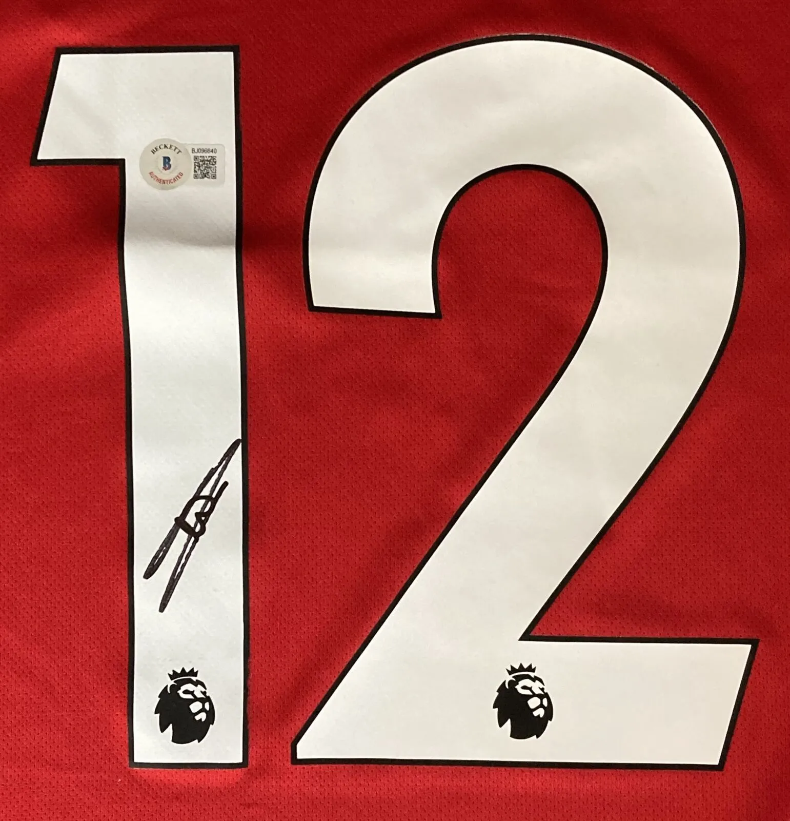 William Saliba Signed Arsenal FC Red Adidas Large Soccer Jersey BAS