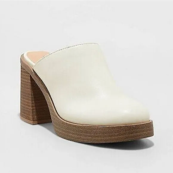 Women's 12 Men's 10 Universal Thread 3.75&quot; Chunky Block High Heel Slip O…