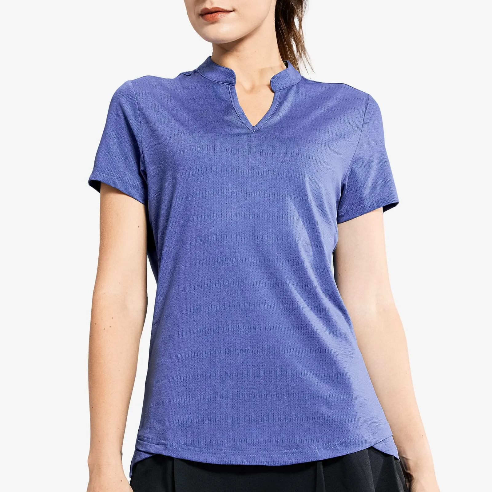 Women's Golf Polo Shirts Collarless UPF 50  Tennis Running T-Shirt