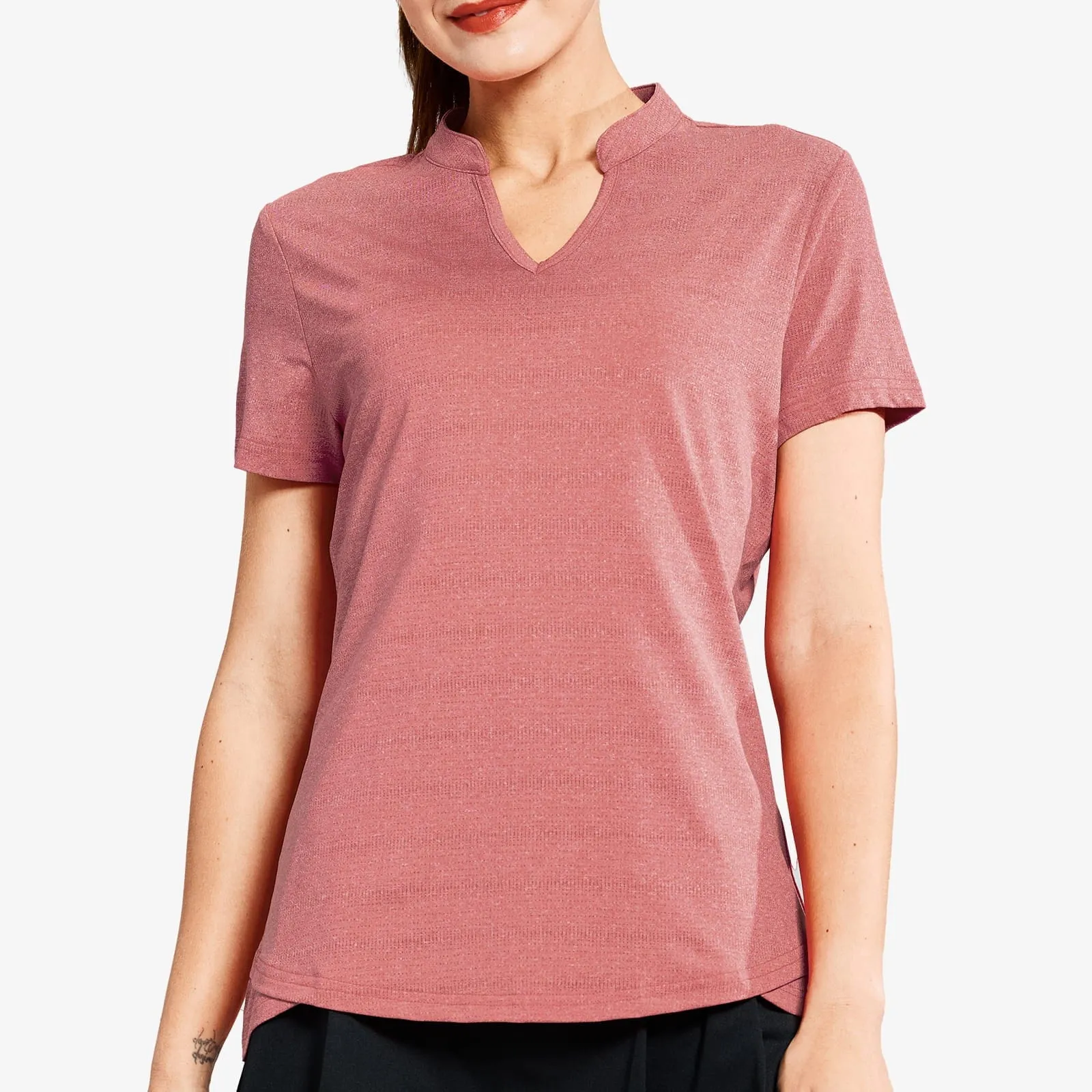 Women's Golf Polo Shirts Collarless UPF 50  Tennis Running T-Shirt