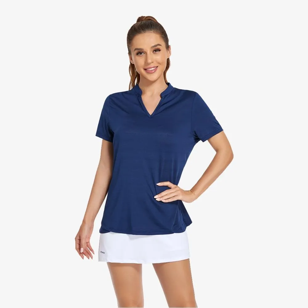 Women's Golf Polo Shirts Collarless UPF 50  Tennis Running T-Shirt