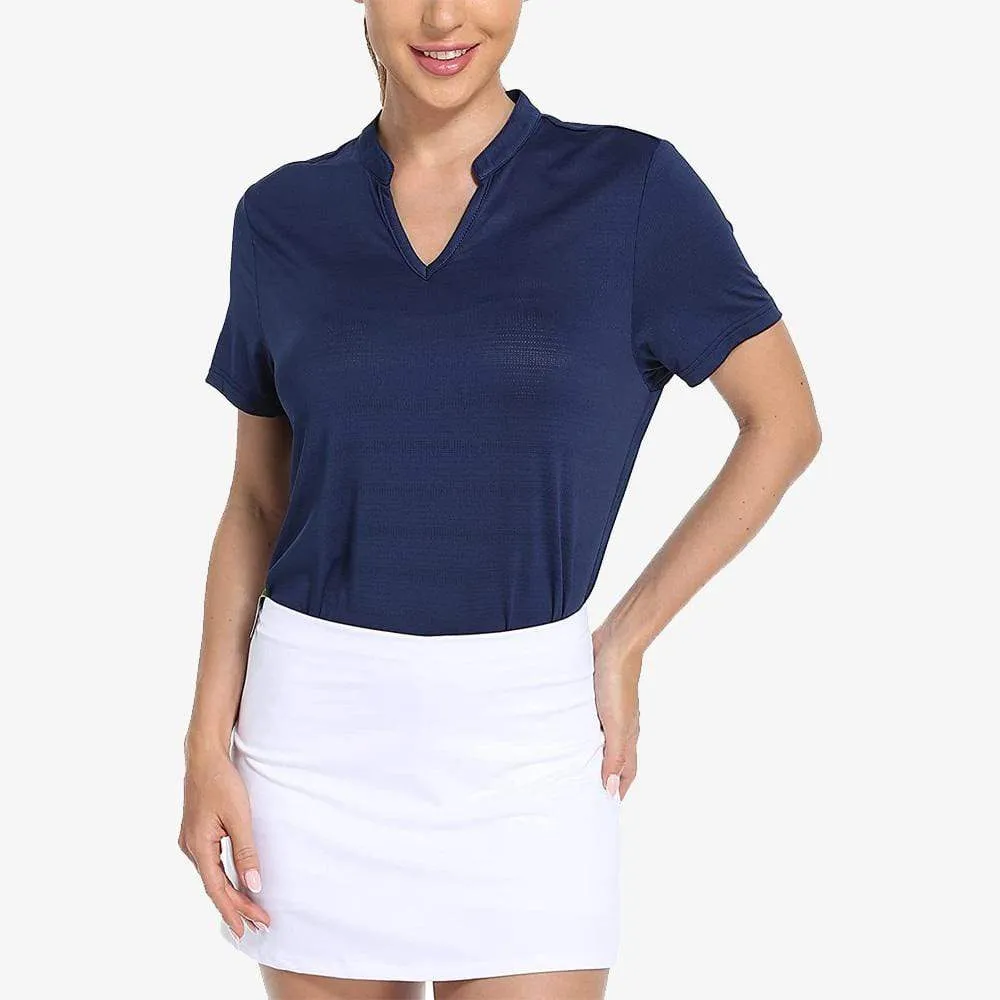 Women's Golf Polo Shirts Collarless UPF 50  Tennis Running T-Shirt