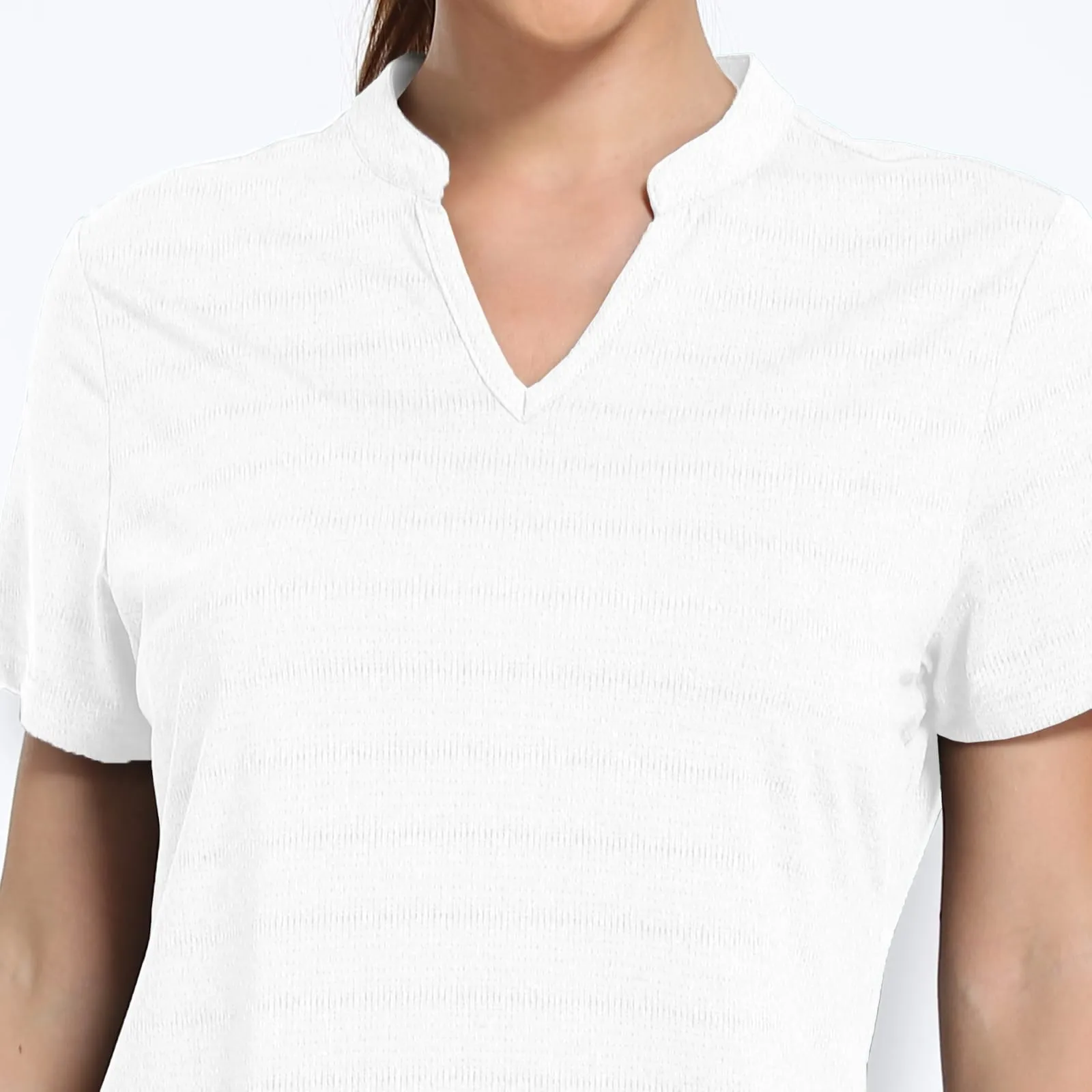 Women's Golf Polo Shirts Collarless UPF 50  Tennis Running T-Shirt