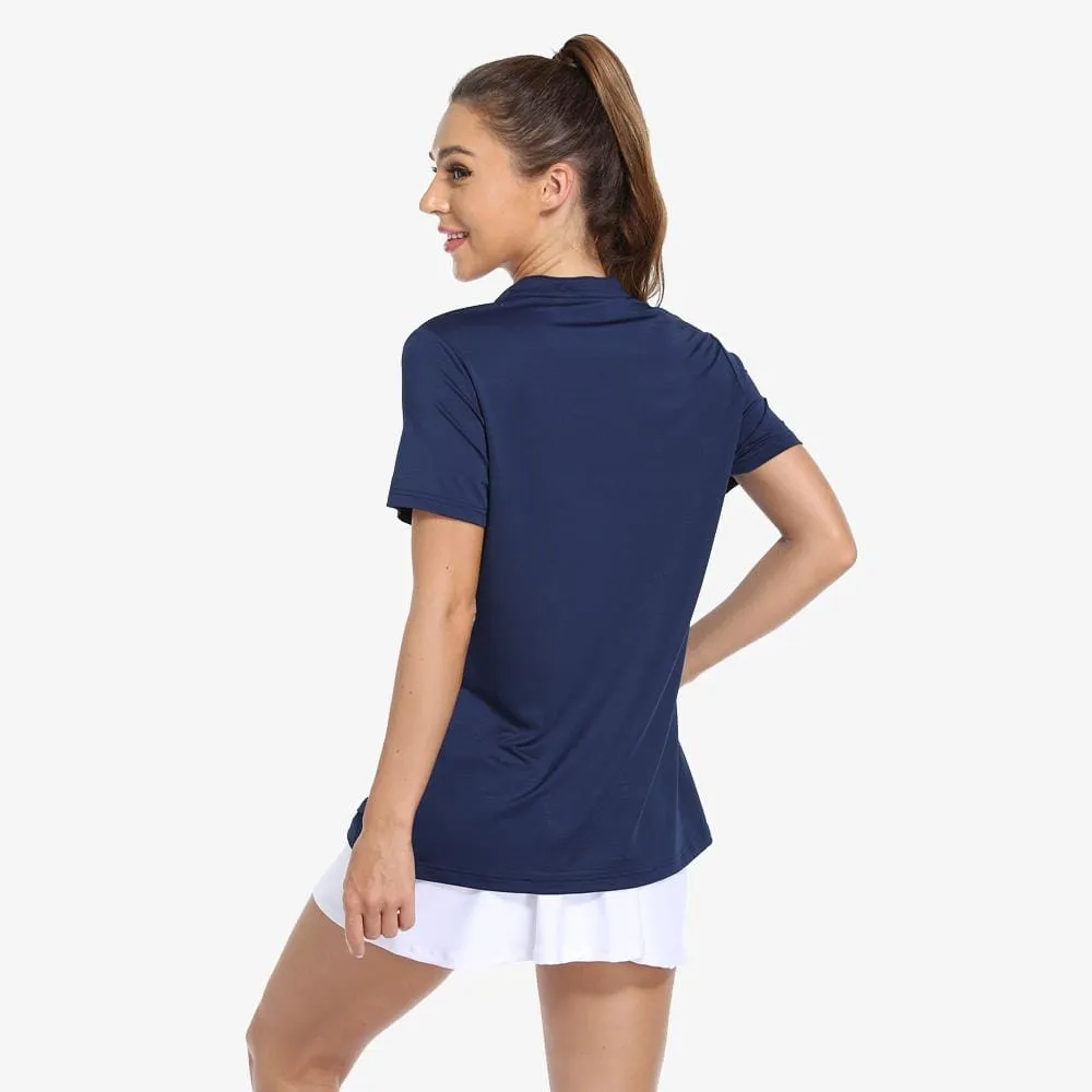 Women's Golf Polo Shirts Collarless UPF 50  Tennis Running T-Shirt