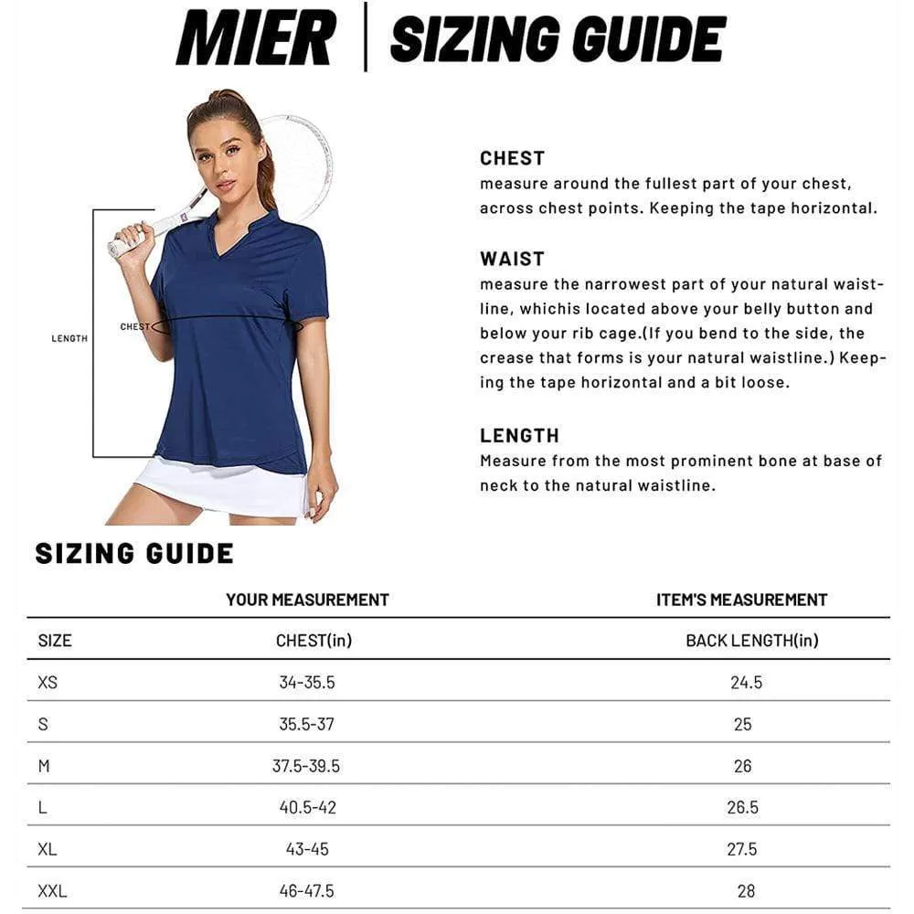 Women's Golf Polo Shirts Collarless UPF 50  Tennis Running T-Shirt