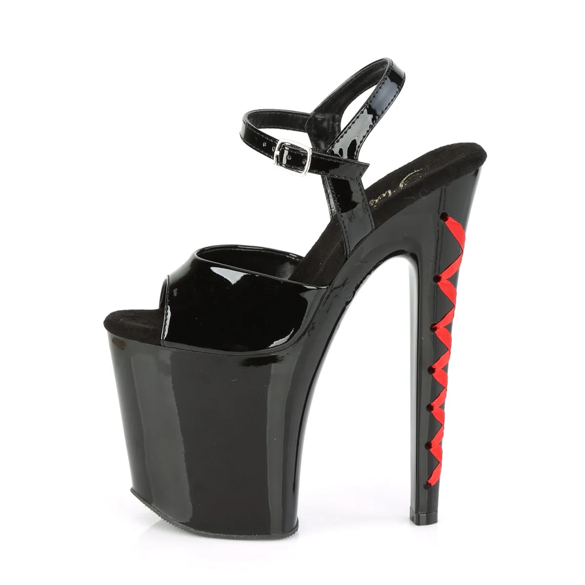 XTREME-809CLH  Black Patent/Black-Red