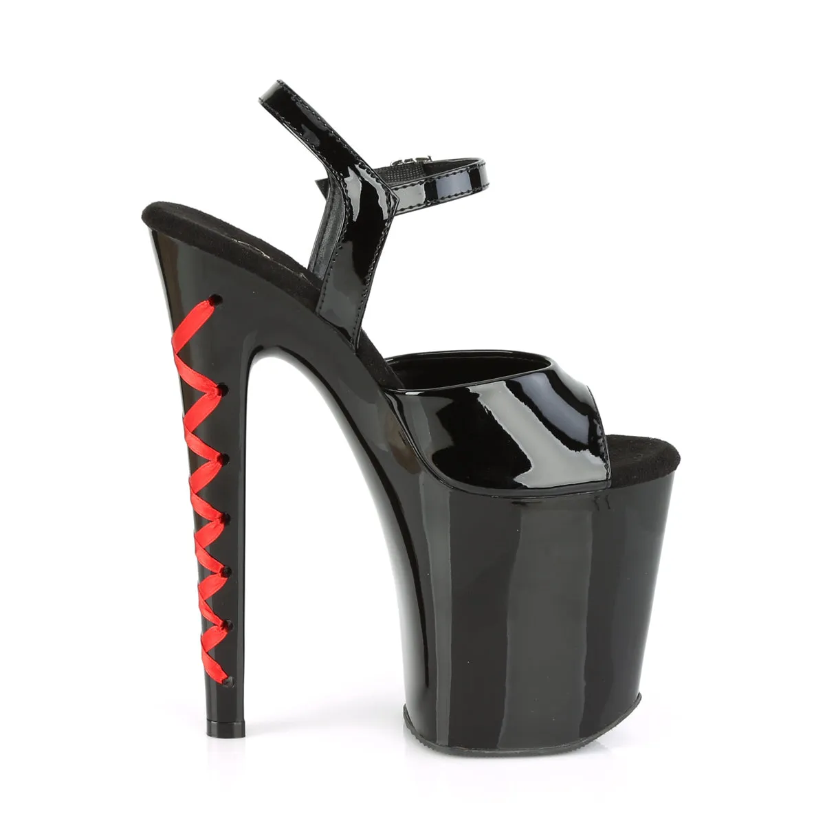 XTREME-809CLH  Black Patent/Black-Red