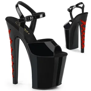 XTREME-809CLH  Black Patent/Black-Red