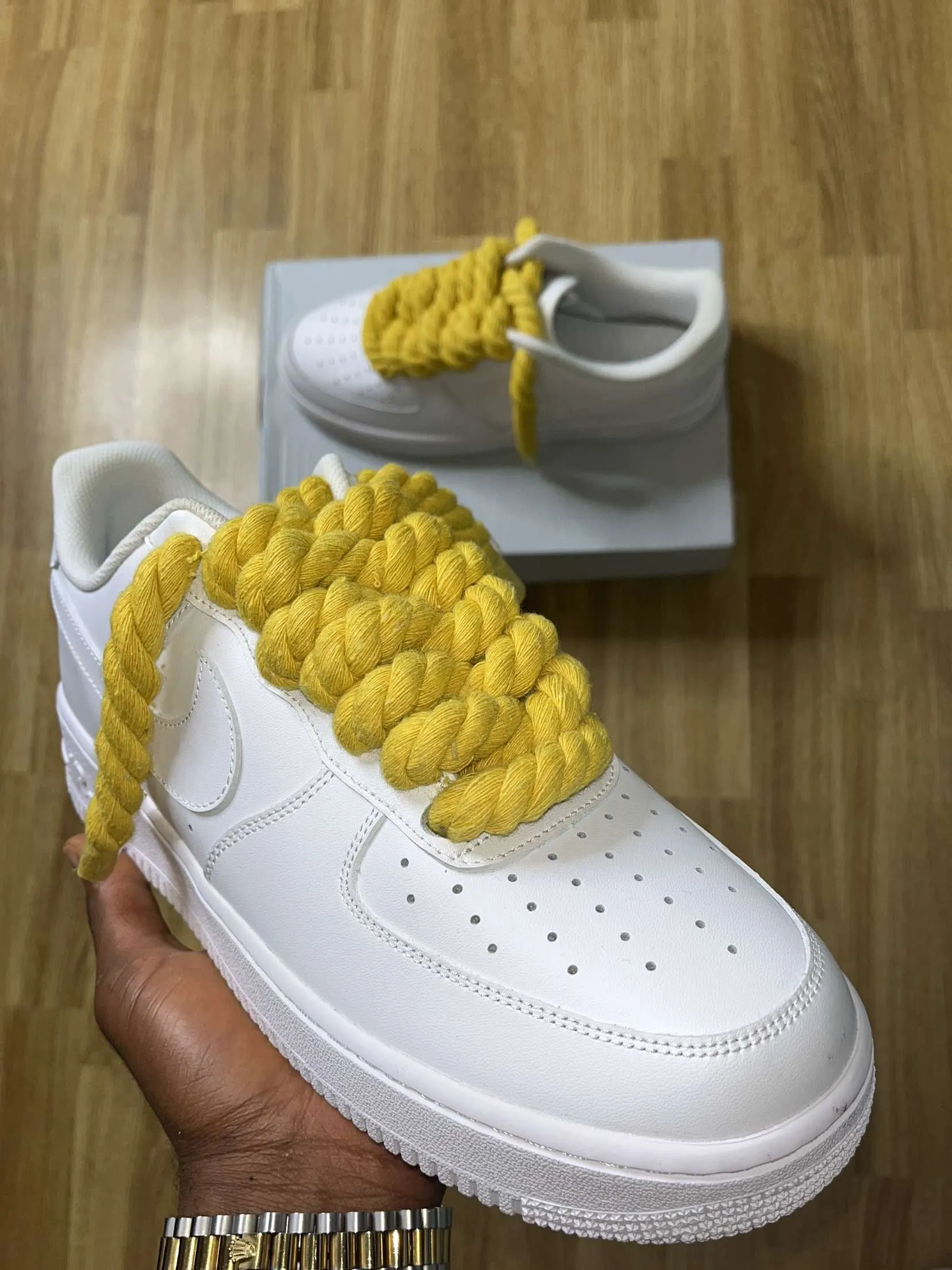 Yellow rope lace AF1