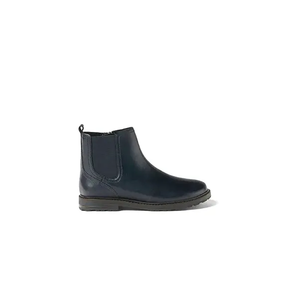 Zara GIRL &amp; BOY  KIDS/ LEATHER ANKLE BOOTS WITH GORING black color