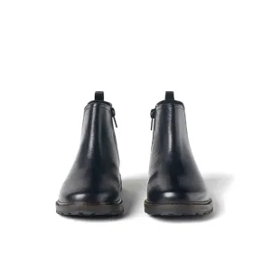 Zara GIRL &amp; BOY  KIDS/ LEATHER ANKLE BOOTS WITH GORING black color