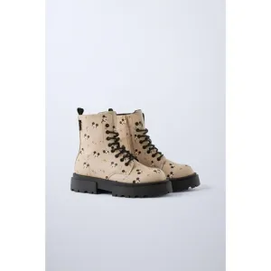 Zara Kids Mickey Mouse Lace Ankle Boots Girls Size US 3.5, EUR 35